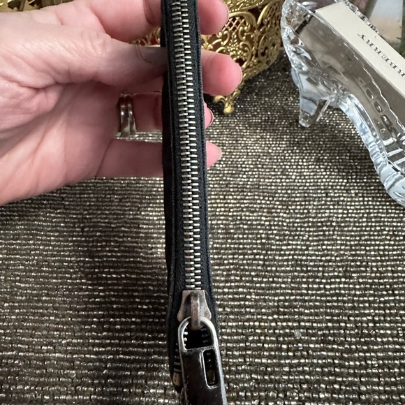 Vintage Fendi Zucchino rare black key pouch 5”x 2 3/4” with gun metal hardware - Picture 5 of 12